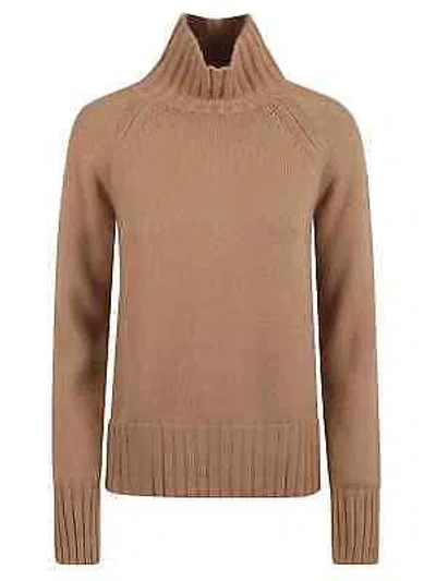 Pre-owned 's Max Mara Camel Mantova Turtleneck In Brown