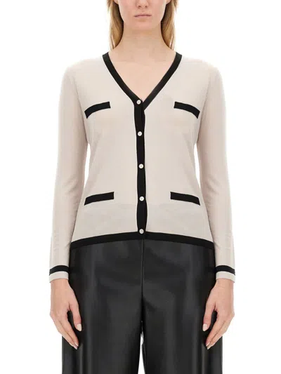 S Max Mara Kenya Wool Cardigan In Beige