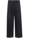 S Max Mara High Waist Wide-leg Trousers With Side Pockets In Black