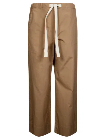 's Max Mara Chic Trousers With Drawstring Detail In Beige