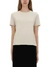 S Max Mara Round Neck T-shirt In Beige