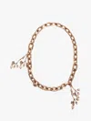 S Max Mara Chain Necklace With Flower And Pearl Pendants In Gold