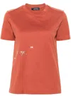 S Max Mara Slogan-print Cotton T-shirt In Arancione