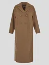 's Max Mara Woman Coat Camel Size 6 Virgin Wool In Beige