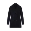 's Max Mara Caban Double-breasted Wool Pea Coat In Blue