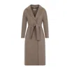 S Max Mara Esturia Belted Wool Coat In Gray