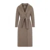 S Max Mara Esturia Belted Wool Coat In Gray