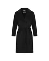 S Max Mara Arona Black Coat In Black