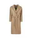 S Max Mara Esturia Midi Coat In Camel Wool In Brown