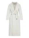's Max Mara Esturia Light Grey Coat With Matching Belt In Wool Woman In Grey