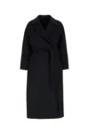 S Max Mara Black Wool Elisa Coat In Black