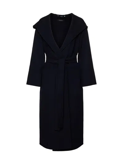's Max Mara Midnight Blue Wool Poldo Coat In Midnightblue