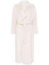 S Max Mara Wool Belted Coat In Beige