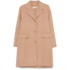 's Max Mara Wool Coat With Notched Lapels And Pockets In Beige