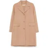 's Max Mara Wool Coat With Notched Lapels And Pockets In Beige