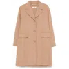 's Max Mara Wool Coat With Notched Lapels And Pockets In Beige