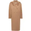 's Max Mara Double-breasted Virgin Wool Coat In Brown