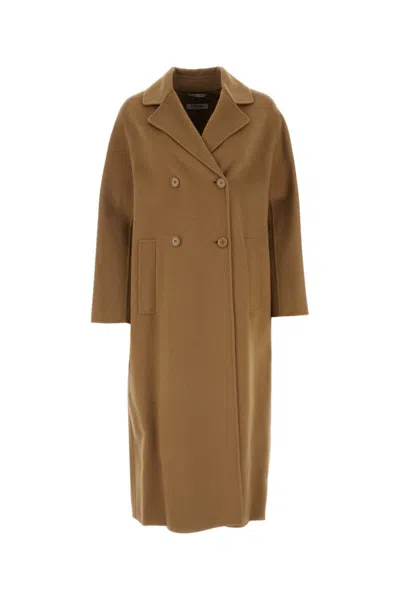 's Max Mara Camel Wool Capi Coat In Brown