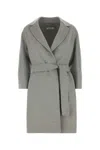 S Max Mara Wool Wrap Coat In Grey