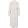 S Max Mara Wool Belted Coat In Grey