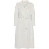 S Max Mara Esturia Light Grey Coat With Matching Belt In Wool Woman In Grey