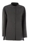 S Max Mara Costanza Virgin Wool Jacket In Gray