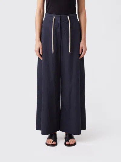 S Max Mara ' Cotton Cropped Trousers In Blue