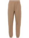 S Max Mara Logo Embroidered Straight Leg Pants In Brown