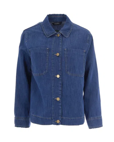 S MAX MARA 'S MAX MARA COTTON-LINEN DENIM JACKET