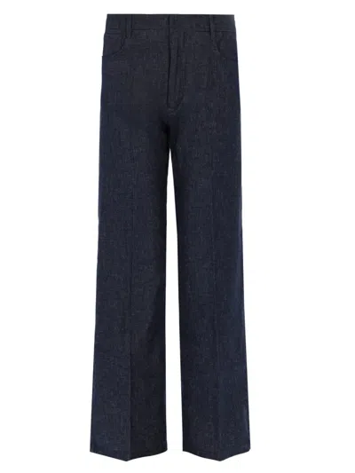 S Max Mara ' Denim Straight-leg Pants In Blue