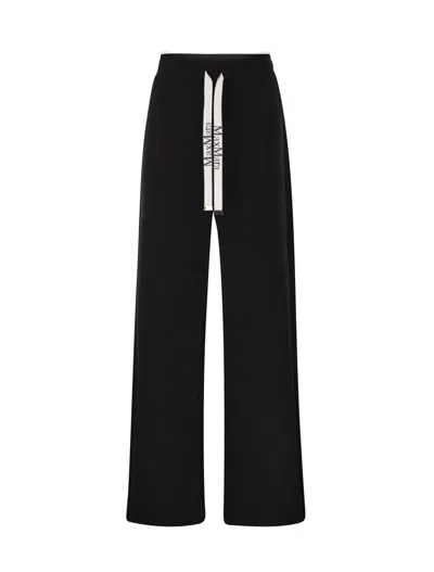S Max Mara Bali Trousers In Double Jersey In Black