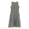 S Max Mara Crystal-embellished Midi Dress In Gray