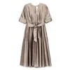 's Max Mara Viola Satin Midi Dress In Brown