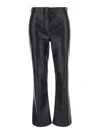 S Max Mara ' Ecoleather Flared Trousers In Black