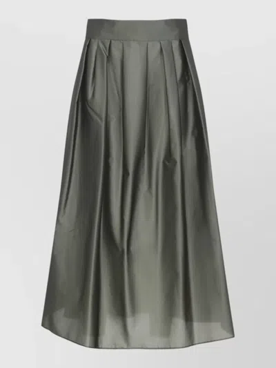 S Max Mara Max Mara Effetto Organza Midi Skirt In Gray
