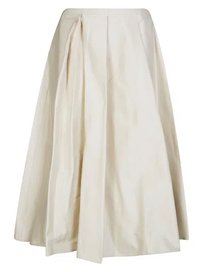 S Max Mara ' Elegant Mini Skirt With Belt In Bianco