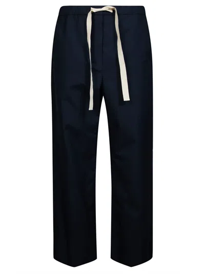 's Max Mara Elegant Trousers With Drawstring Waist In Blu