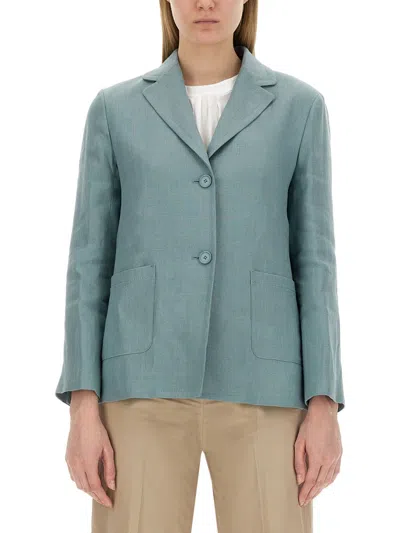 S Max Mara ' Elegant Women's Jacket - Size 42 In Azure