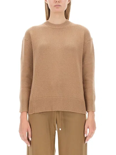 S Max Mara ' Elegant Wool-cashmere Blend Shirt In Beige