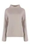 S Max Mara Elica Wool And Cachemire Turtleneck Pullover In Beige