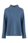 S Max Mara Elica Wool And Cachemire Turtleneck Pullover In Blue