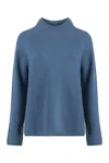 S Max Mara Elica Wool And Cachemire Turtleneck Pullover In Blue