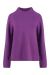 S Max Mara Elica Wool And Cachemire Turtleneck Pullover In Purple