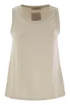 S Max Mara Erbert - Regular Fit Stretch Cotton Top In Beige