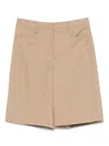 's Max Mara S Max Mara Eric Cotton And Linen Bermuda-shorts In Brown