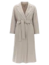 S Max Mara Esturia Coat Belted Waist Long Length In Neutral
