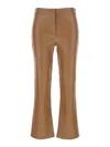 S Max Mara ' Flared Ecoleather Trousers In Brown