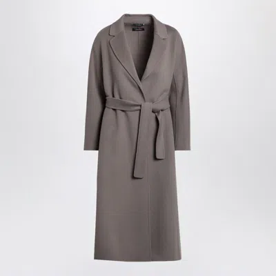 's Max Mara Grey Midi Coat In Drap