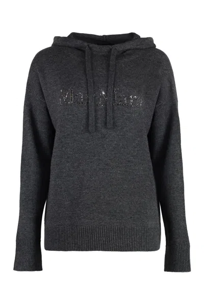 's Max Mara S Max Mara Logo Wool Hoodie In Grey