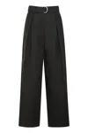 's Max Mara Jane Linen Wide Leg Trousers In Black